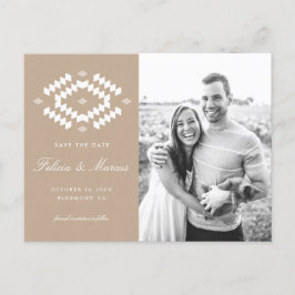 Cartão Postal De Anúncio Boho Salve o Cartão-postal, Kraft
