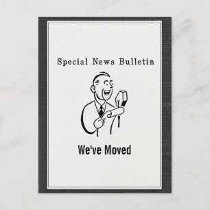 Cartão Postal De Anúncio Boletim Especial de Notícias Vintage Nós nos Mudam