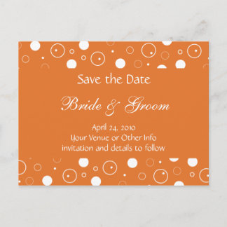 Cartão Postal De Anúncio Bolhas Personalizadas Salvar a Data