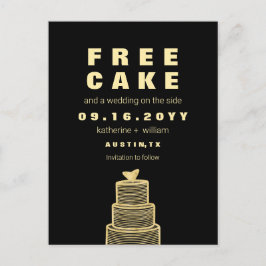 Cartão Postal De Anúncio Bolo Grátis Piadas e Dicas Engraçadas de Casamento