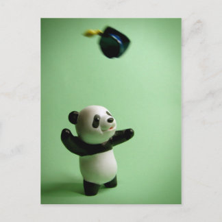 Cartão Postal De Anúncio Boné de formatura do Urso Panda