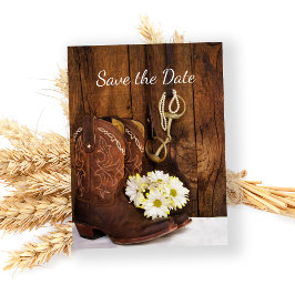 Cartão Postal De Anúncio Boots Horse Bit Weding Date