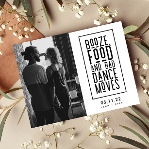 Cartão Postal De Anúncio Booze, Comida, Dança Má Movimenta Engraçado Salve 