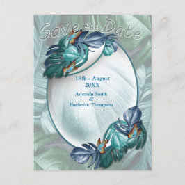 Cartão Postal De Anúncio Borboletas de Paraíso/Turquesa Tropical Splash