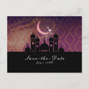 Cartão Postal De Anúncio Brilho Lunar Noites Árabes Marrocos Salvar Data