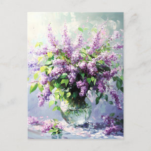 Cartão Postal De Anúncio Buquê de Lilás em Flor de Lavanda