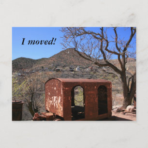 Cartão Postal De Anúncio Caboose velho no oeste selvagem