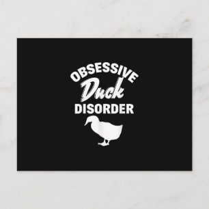 Cartão Postal De Anúncio Caça ao Pato Divertida Transtorno de Pato Obsessiv