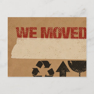 Cartão Postal De Anúncio Caixa de papelão de mudança postal