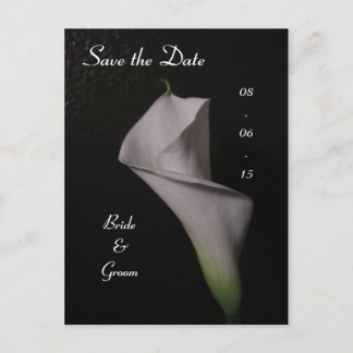 Cartão Postal De Anúncio Calla Lily Wedding Salvar Data