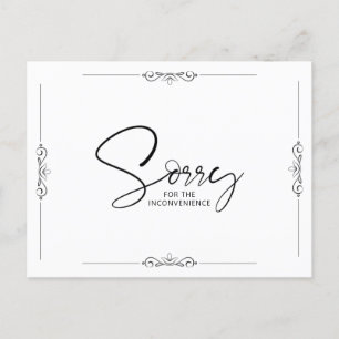 Cartão Postal De Anúncio Cancelamento de eventos ou adiamento de arrependim