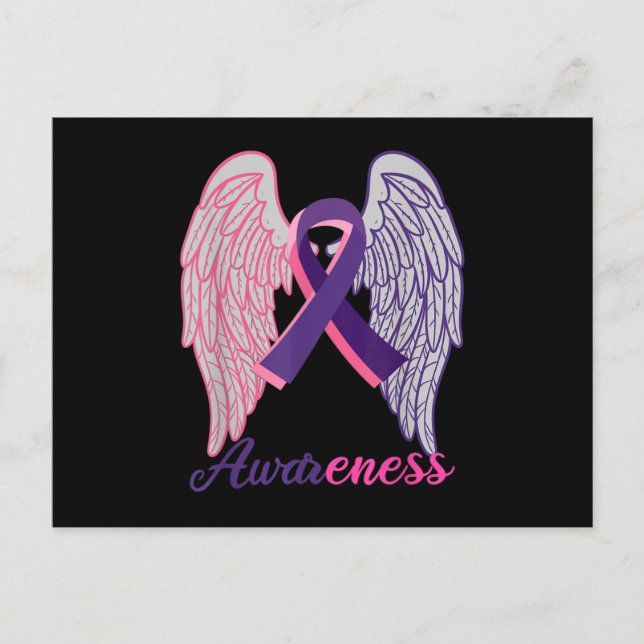 Cartão Postal De Anúncio Cancer da Mama e Surv de Consciência da Violência  (Frente)