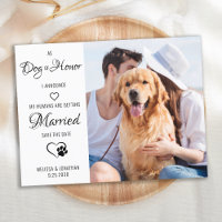 Cão De Honra Pet Wedding Foto Salvar Data