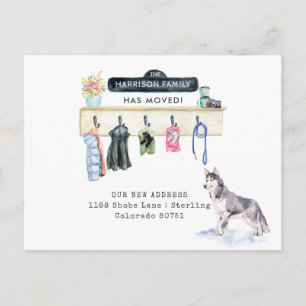 Cartão Postal De Anúncio Cão rouco Cartão-postal de aviso de Mudroom Movi