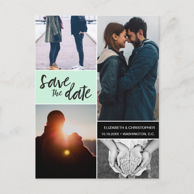 Cartão Postal De Anúncio Capture o Momento: Save the Date Personalizado (Frente)