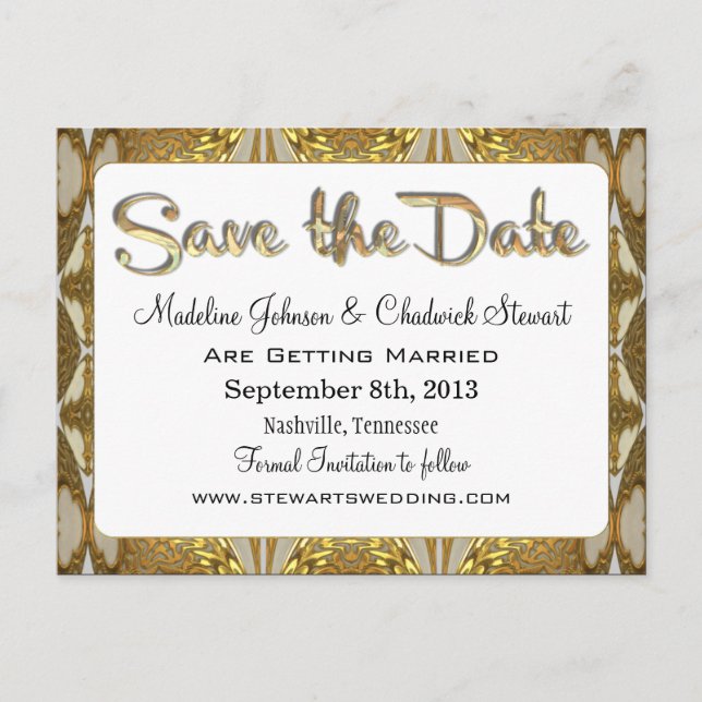 Cartão Postal De Anúncio Cardellastine Salvar a Data (Frente)