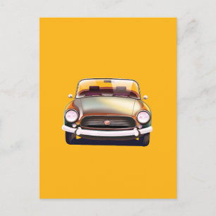 Cartão Postal De Anúncio Carro clássico vintage