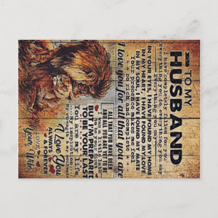 Cartão Postal De Anúncio Carta Adorável Ao Marido   Presente Adorável Para 