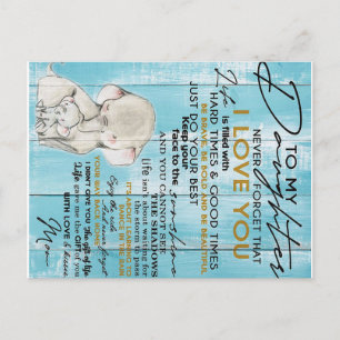 Cartão Postal De Anúncio Carta Adorável Para Minha Filha, Presente Encantad