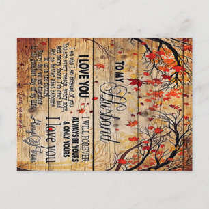 Cartão Postal De Anúncio Carta Fofa para Marido   Presente de Férias Adoráv