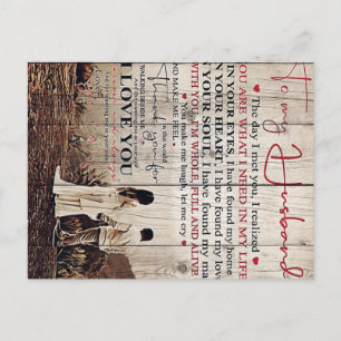 Cartão Postal De Anúncio Carta Para Ele   Presente Legal para o Meu Marido