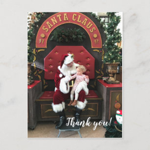 Cartão Postal De Anúncio Cartão de agradecimento de Natal com foto