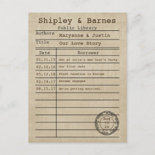 Cartão Postal De Anúncio Cartão de Biblioteca Antigo Vintage Chegada de um 