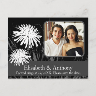 Cartão Postal De Anúncio Cartão de Foto Personalizado Casamento Salvar Data