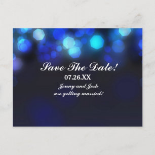 Cartão Postal De Anúncio Cartão de Guardar Data de Casamento Céu Azul Meia-
