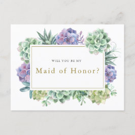 Cartão Postal De Anúncio Cartão de Madrinha de casamento: "Você será minha"