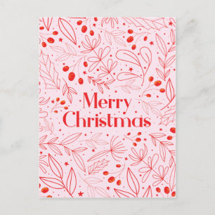 Cartão Postal De Anúncio Cartão de Natal Elegante e Brilhante