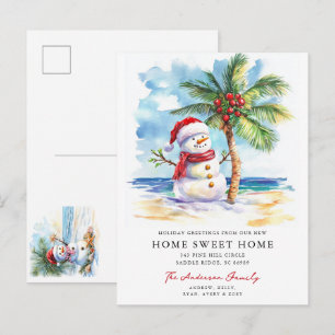 Cartão Postal De Anúncio Cartão de Natal Tropical Casa Doce Casa