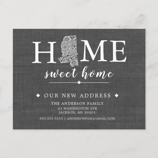 Cartão Postal De Anúncio Cartão de Posto de Anunciamento Móvel de Estado MI (Frente)