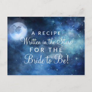 Cartão Postal De Anúncio Cartão de Receita Noiva Lunar Sky Lua Cheia Estrel