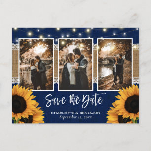 Cartão Postal De Anúncio Cartão de Salvar a Data de Casamento com Foto de G