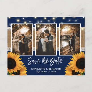 Cartão Postal De Anúncio Cartão de Salvar a Data de Casamento com Foto de G