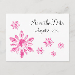 Cartão Postal De Anúncio Cartão de Save the Date da Crystal