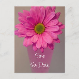 Cartão Postal De Anúncio Cartão de Save the Date de Casamento com Margarida