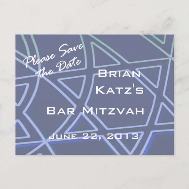 Cartão Postal De Anúncio Cartão Estrela de David (Frente)