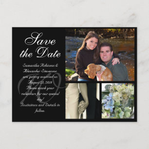 Cartão Postal De Anúncio Cartão Personalizável de Salvar a Data de Casament