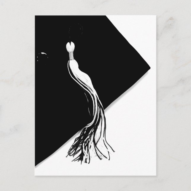 Cartão Postal De Anúncio Cartão-postal clássico e Boné de formatura preto (Frente)