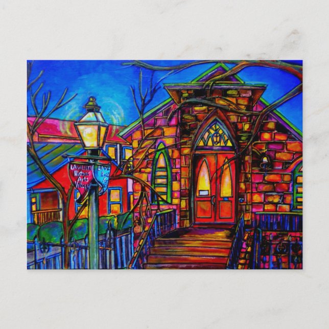 Cartão Postal De Anúncio Cartão-postal da pequena Igreja em La Villita (Frente)