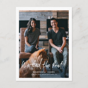 Cartão Postal De Anúncio Cartão-postal de lançamento de casamento de empo