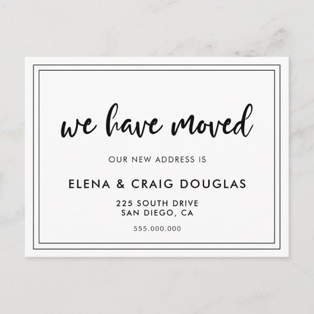 Cartão Postal De Anúncio Cartão-postal de lançamento em movimento moderno (Frente)