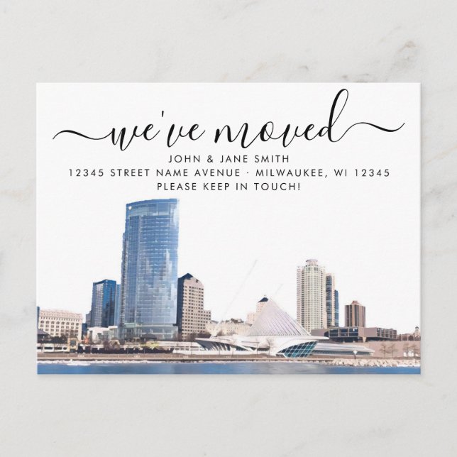 Cartão Postal De Anúncio Cartão-postal de lançamento móvel de Milwaukee (Frente)