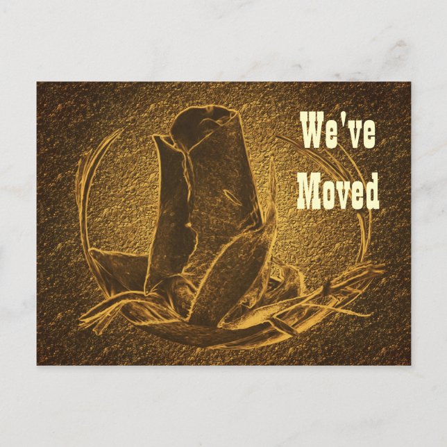 Cartão Postal De Anúncio Cartão-postal de Movimentação do Novo Endereço Ros (Frente)