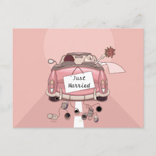 Cartão Postal De Anúncio Cartão-postal de recem casados de casamento