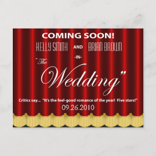 Cartão Postal De Anúncio Cartão-postal do Cinema Save-The-Date