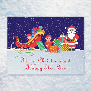 Cartão Postal De Anúncio Cartão-postal Noite Antes do Natal