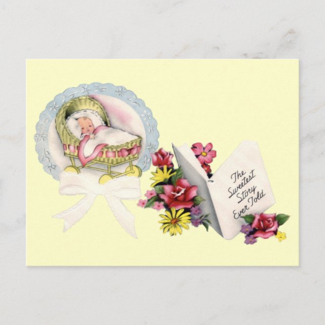 Cartão Postal De Anúncio Cartão-postal para bebê (Frente)
